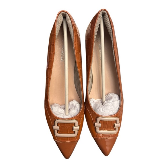 Benassal Bunion Orthopedic Brown Dress Block Heel Pumps Sophia Sensitive Feet - Picture 4 of 11